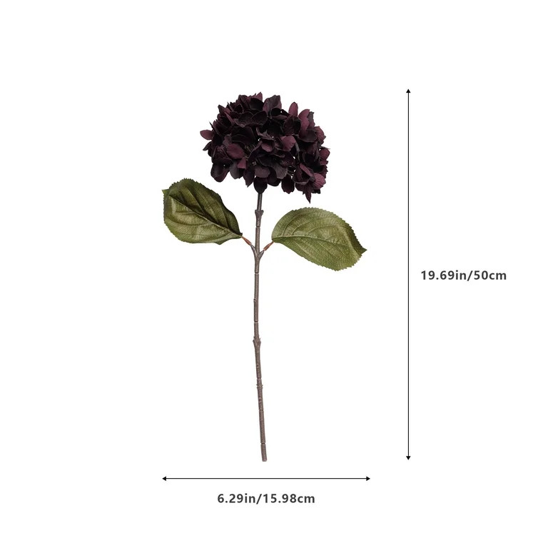 My Texas House Fall Faux Hydrangea Stem, Dark Purple, 20" | Walmart (US)
