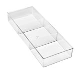 Amazon.com: Whitmor 3 Section Small Easy Clean Clear Plastic Resin Drawer Organizer : Office Prod... | Amazon (US)