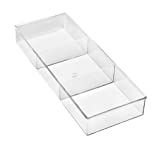 Amazon.com: Whitmor 3 Section Small Easy Clean Clear Plastic Resin Drawer Organizer : Office Prod... | Amazon (US)