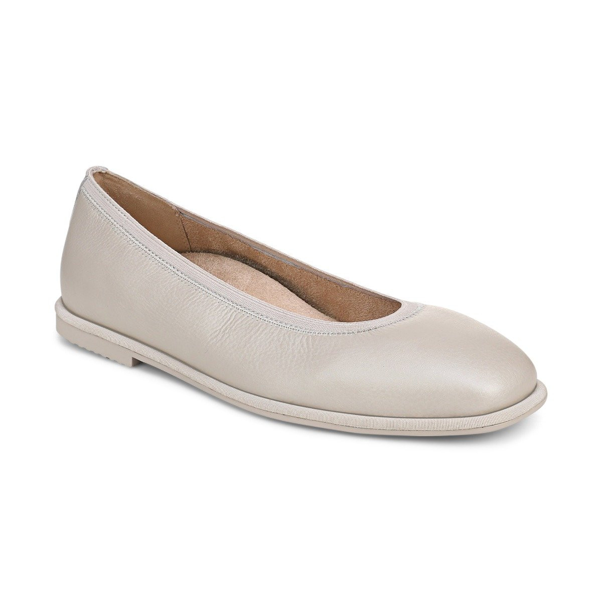 Vionic Women's Caroll 2.0 Ballet Flat with Arch Support in Chateau Grey Leather, Size 9.5 | Vionic (US)