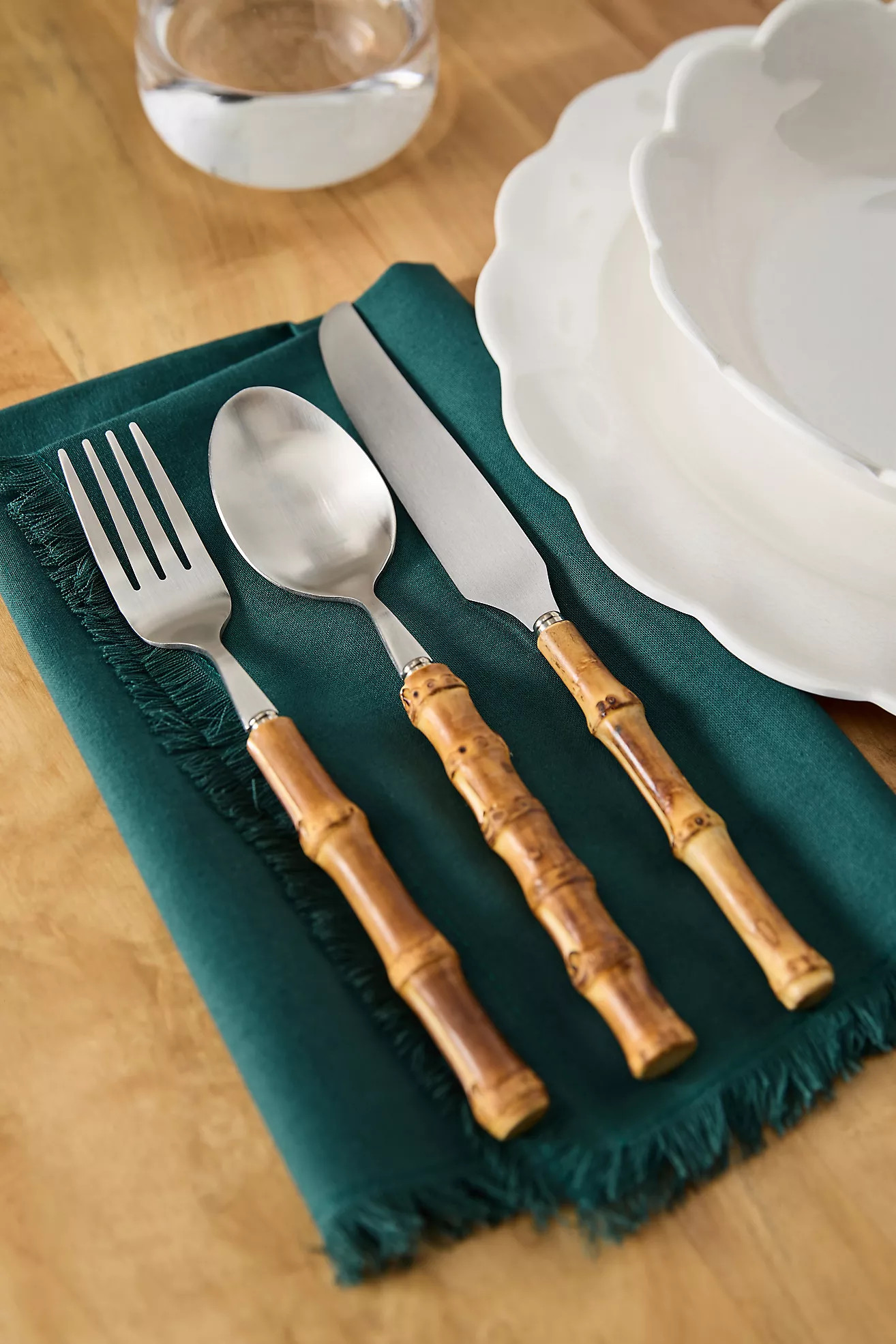 Blue Pheasant Zoya Flatware, Set of 5 | Anthropologie (US)