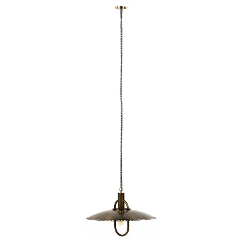 Arely Updated Traditional Dark Antique Brass Iron Single Pendant | Kathy Kuo Home