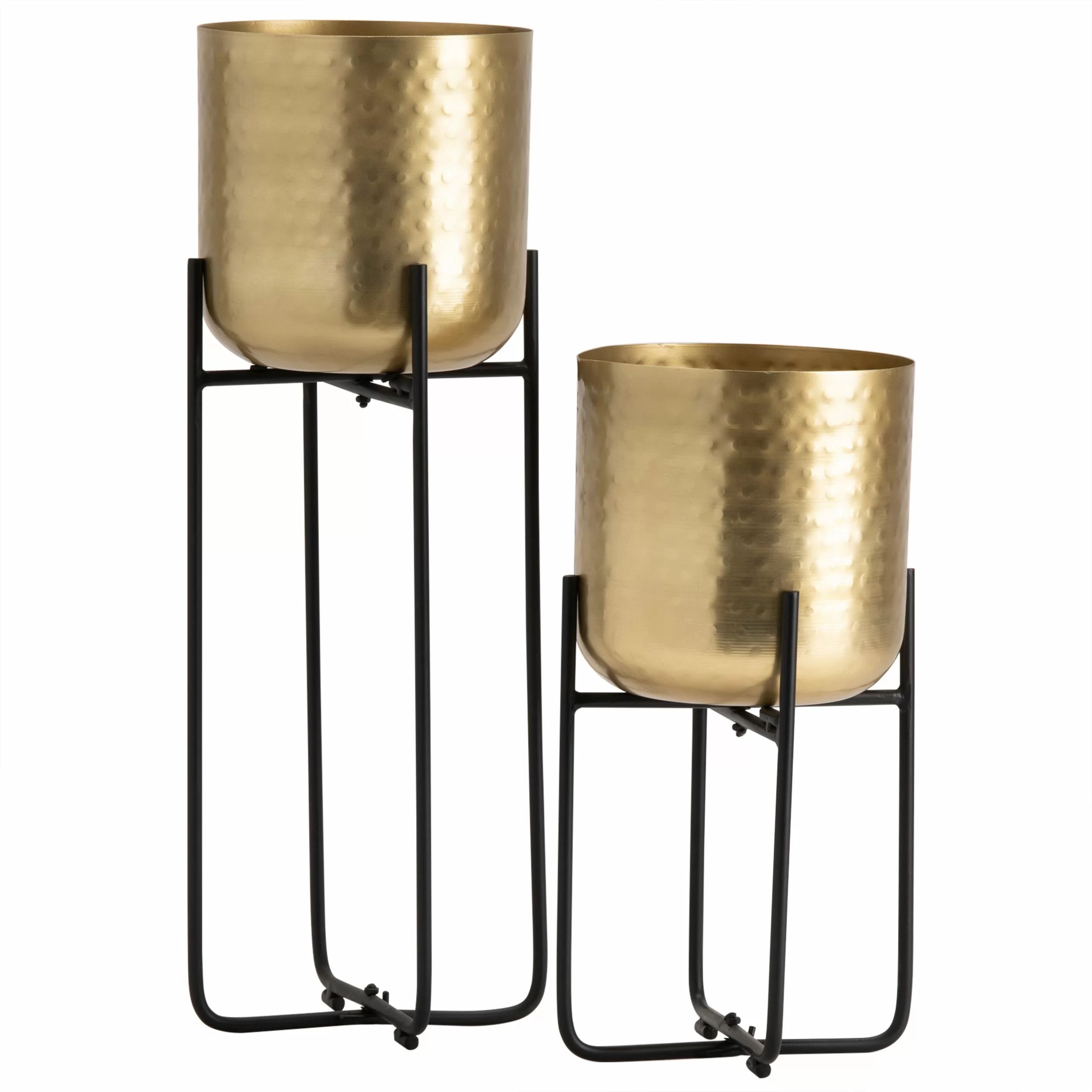 Tomi 2-Piece Copper Pot Planter Set | Wayfair North America