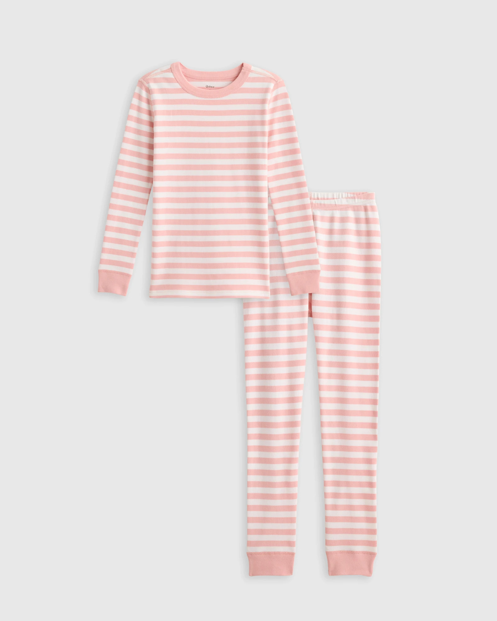 100% Organic Cotton Long Sleeve and Pant Pajama Set | Quince