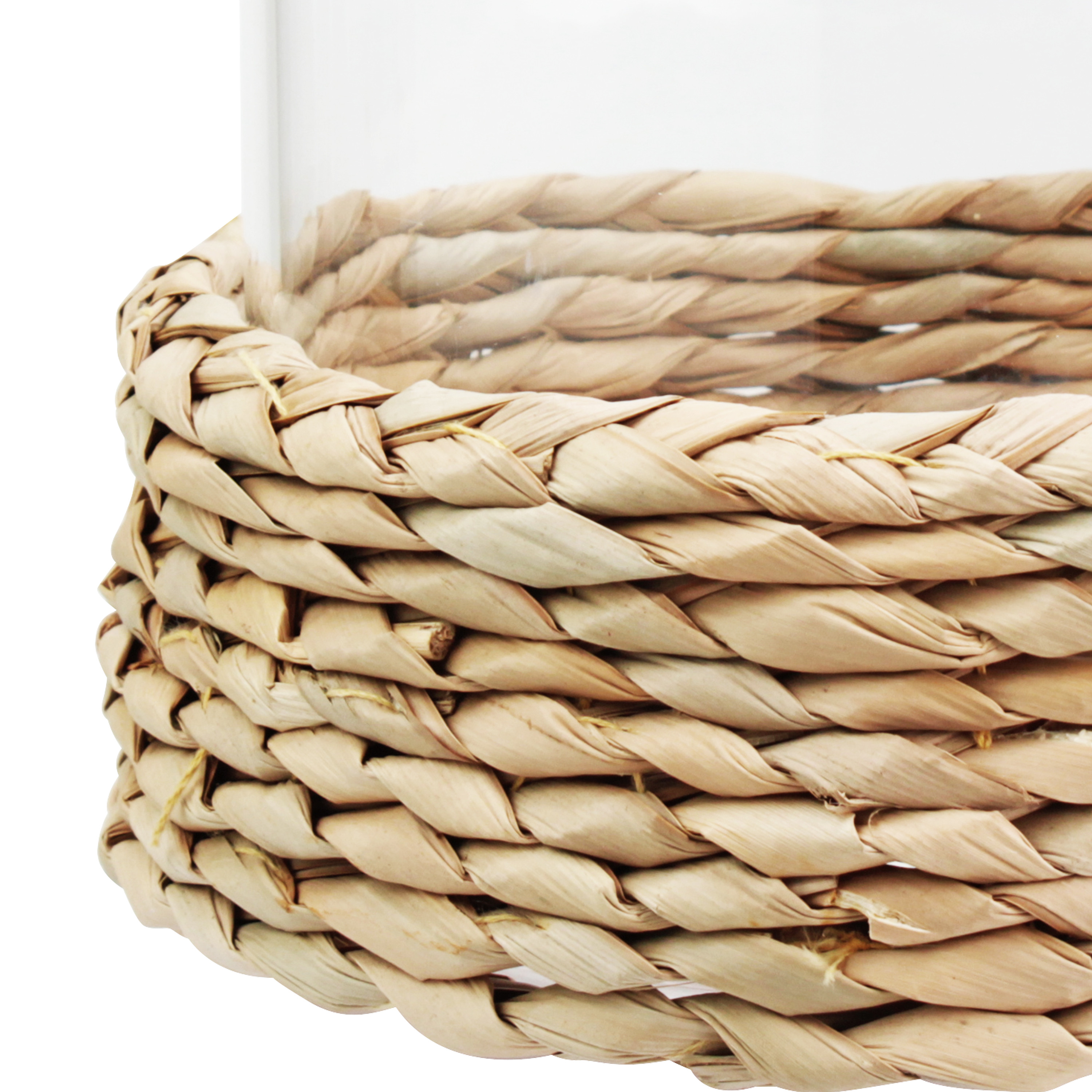 Better Homes & Gardens Decorative Hyacinth Hurricane Candle Holder, Brown | Walmart (US)