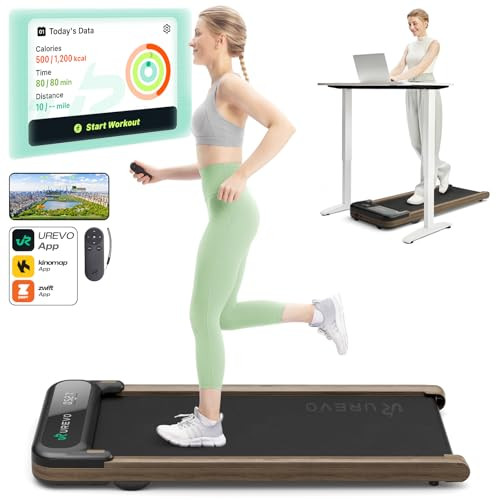 UREVO Smart Walking Pad, Standing Desk Treadmill with Double Shock Absorption, Quiet Operation, W... | Amazon (US)