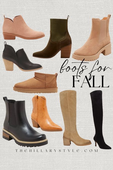 Boots for Fall: Ankle boots, western boots, booties, knee high boots, over the knee boots, fall fashion, fall outfits, cable boots, black boots, leather boots, sock boots, Ugg, Target, Target Fashion, Nordstrom, Walmart, Walmart Fashion.

#LTKshoecrush #LTKstyletip #LTKSeasonal