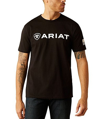 Ariat Shield Flag Short Sleeve Logo Graphic T-Shirt -  S | Dillard's