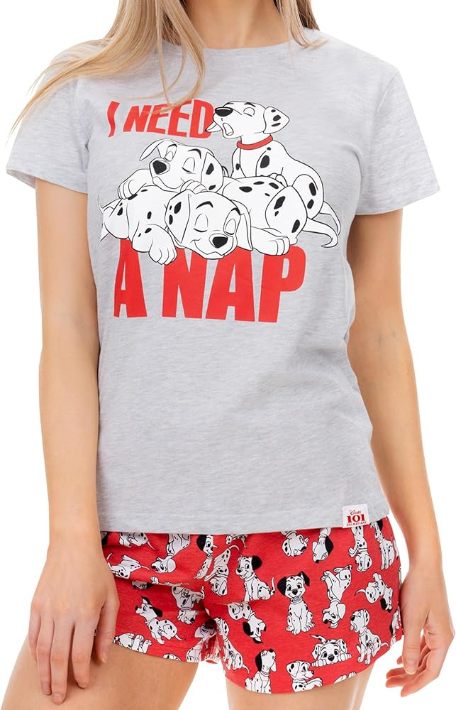 Disney Pajamas Women | 101 Dalmatians Pajama Set | Short Summer Pjs | Amazon (US)