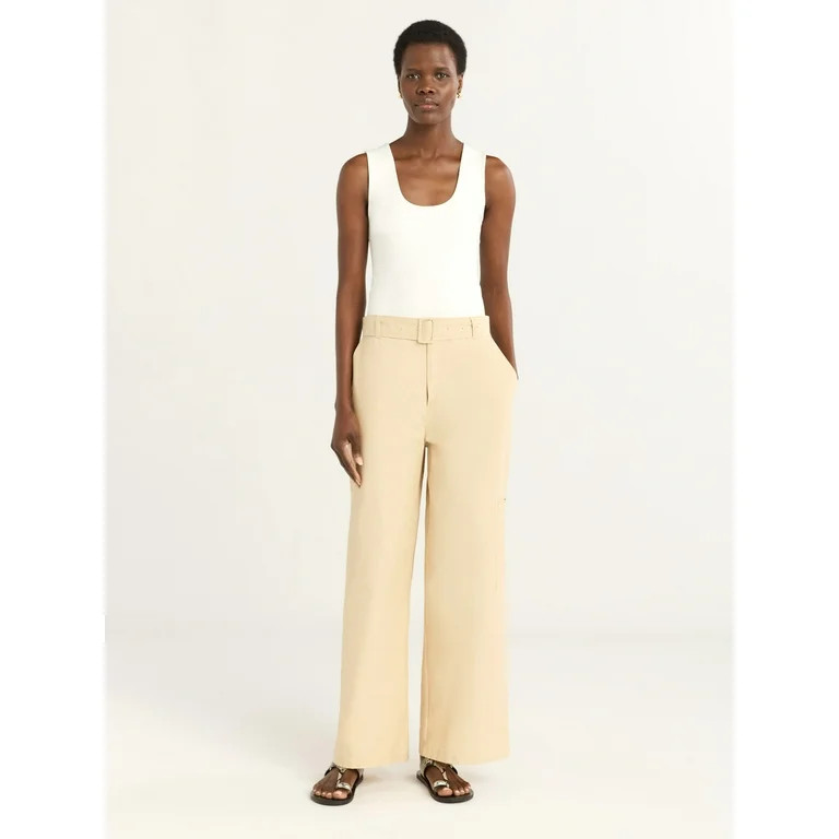Scoop Women’s Belted Cargo Pants, Sizes 0-18 | Walmart (US)