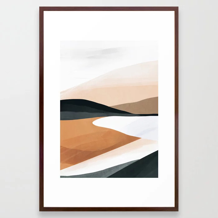 Abstract Art Landscape 15 Framed Art Print | Society6