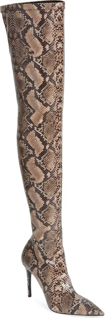 Stella McCartney Iconic Python Print Pointed Toe Over the Knee Boot (Women) | Nordstrom | Nordstrom