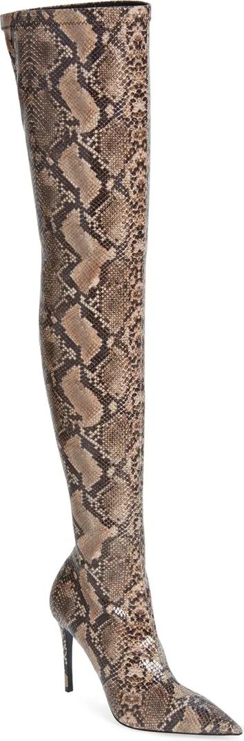 Stella McCartney Iconic Python Print Pointed Toe Over the Knee Boot (Women) | Nordstrom | Nordstrom