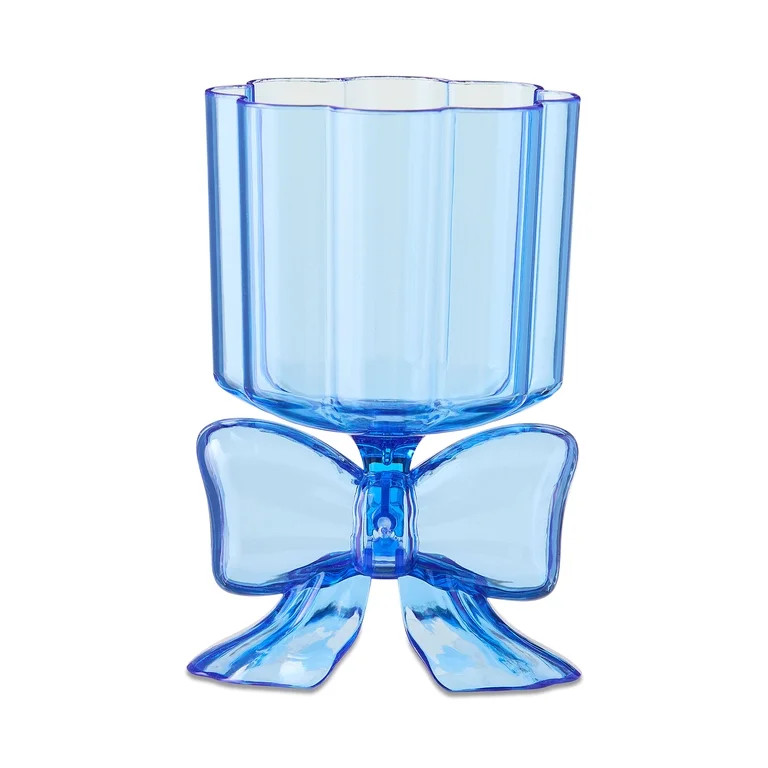 Easter Party Bow Goblet Cup, Blue, Way To Celebrate, 12 oz, 3.7 x 3.5 x 5.5 Inch | Walmart (US)