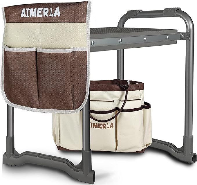 Aimerla Foldable Garden Kneeler Seat Heavy Duty [Upgraded Widened Thick Kneeling Pad] Garden Stoo... | Amazon (US)