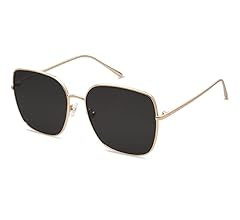 SOJOS Trendy Oversized Square Metal Frame Sunglasses for Women Men Flat Mirrored Lens UV Protecti... | Amazon (US)