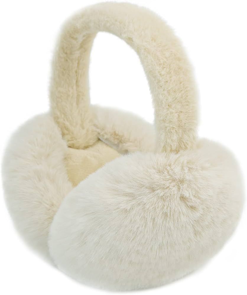 PIGBENGO Foldable Ear Muffs for Women Cold Weather Fluffy Earmuffs Winter Warm Headband Cute Slou... | Amazon (US)