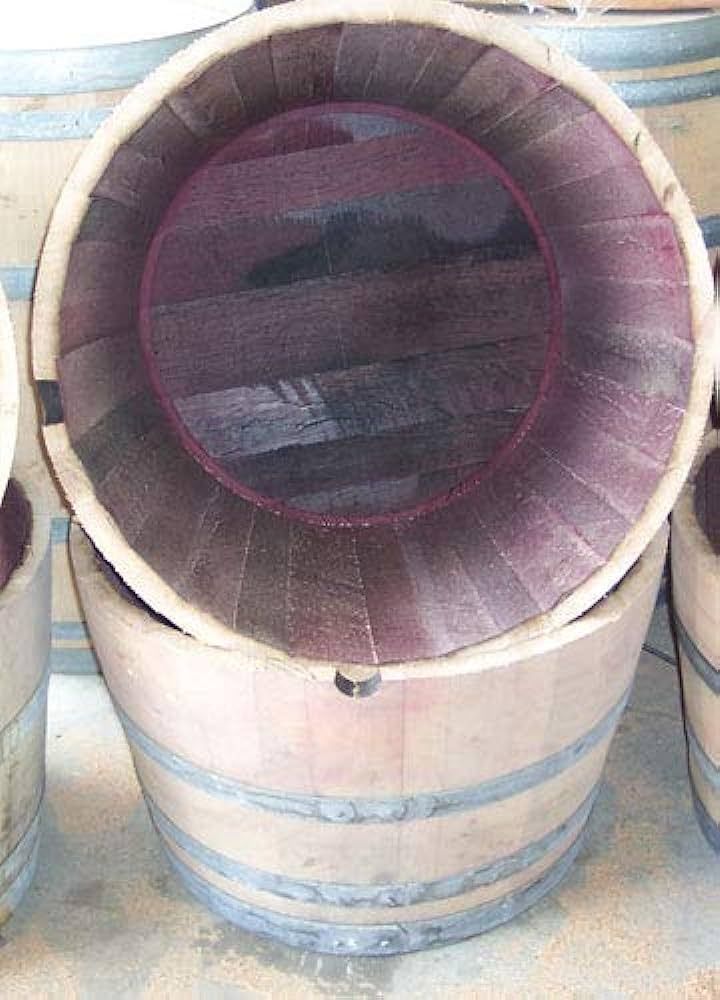 1/2 Oak Wine Barrel Planter 27" W x 18" H Made by Wine Barrel Creations Inc. | Amazon (US)