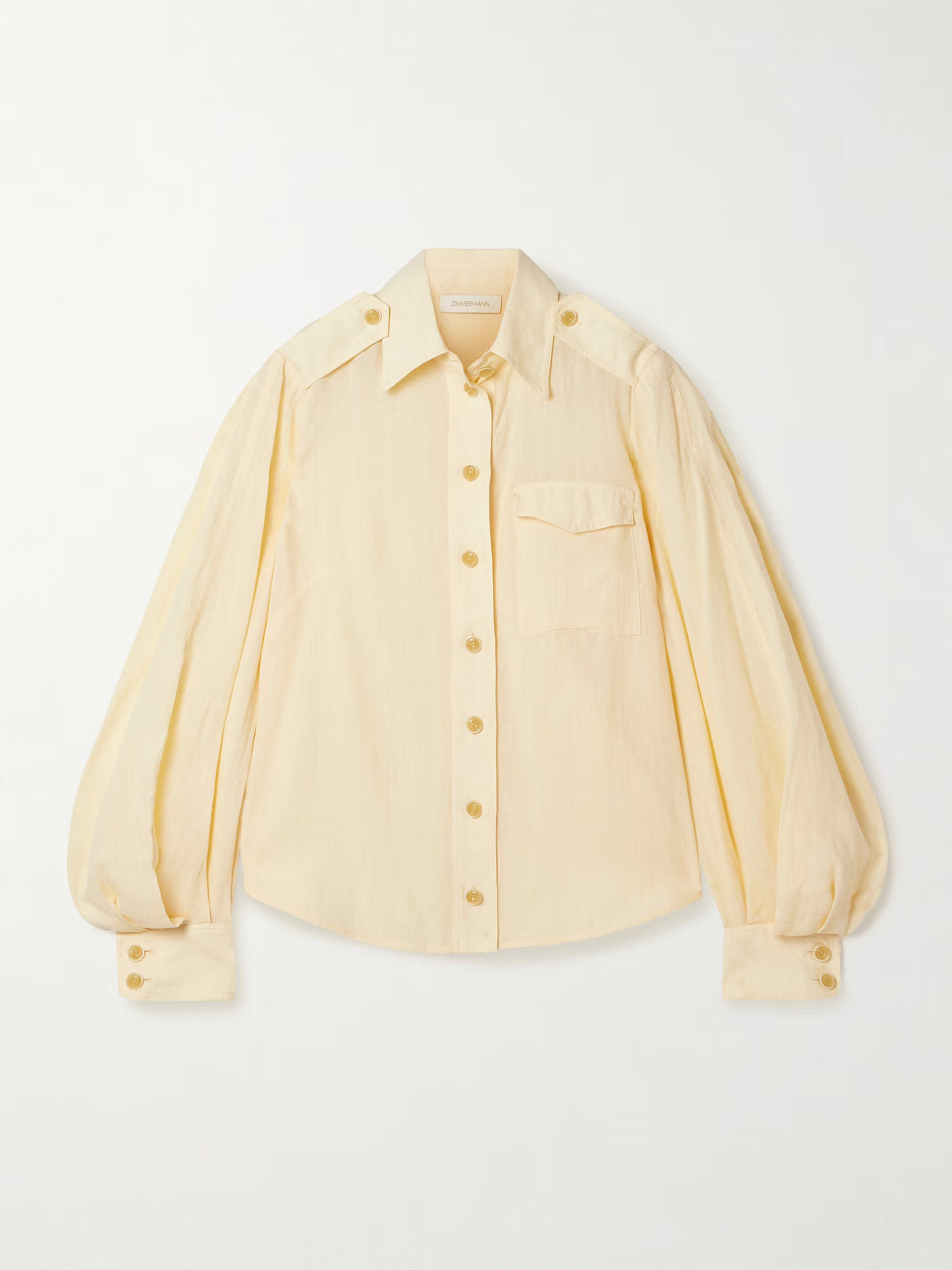 Illuminate pleated ramie shirt | NET-A-PORTER (UK & EU)