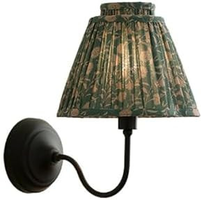 Indoor Modern Mid Century Wall Sconce with Fabric Lampshade Hardwired Pleated Nordic Green Bathro... | Amazon (US)