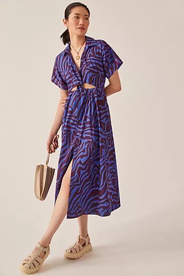 Twist Waist Midi Shirtdress | Anthropologie (US)