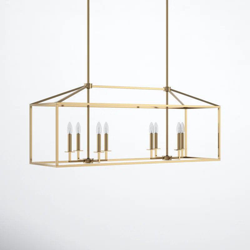 Ellis 8 - Light Dimmable Kitchen Island Square / Rectangle Chandelier | Wayfair North America