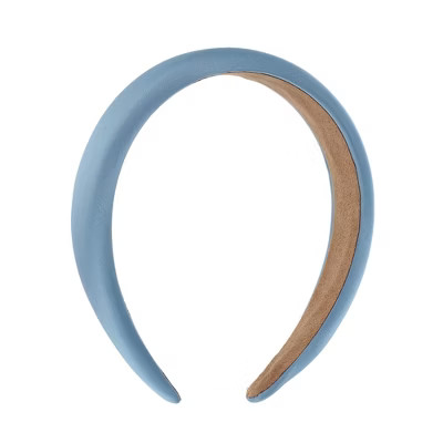 Unique Bargains Women's Classic Satin Sponge Headband 6.3"x5.91" 1 Pc Blue | Target