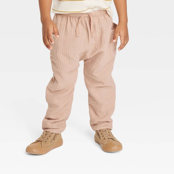 Grayson Collective Toddler Gauze Jogger Pants - Brown | Target