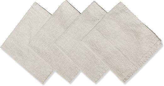 ATLINIA Cloth Napkins 100% Linen Dinner Napkins - Set of 4 - 18 x 18 Inch - Washable Reusable Nat... | Amazon (US)
