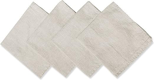 ATLINIA Cloth Napkins 100% Linen Dinner Napkins - Set of 4 - 18 x 18 Inch - Washable Reusable Nat... | Amazon (US)