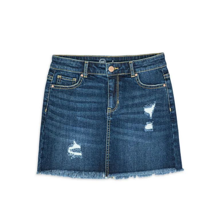 Wonder Nation Girls Denim Skirt, Sizes 4-18 & Plus | Walmart (US)