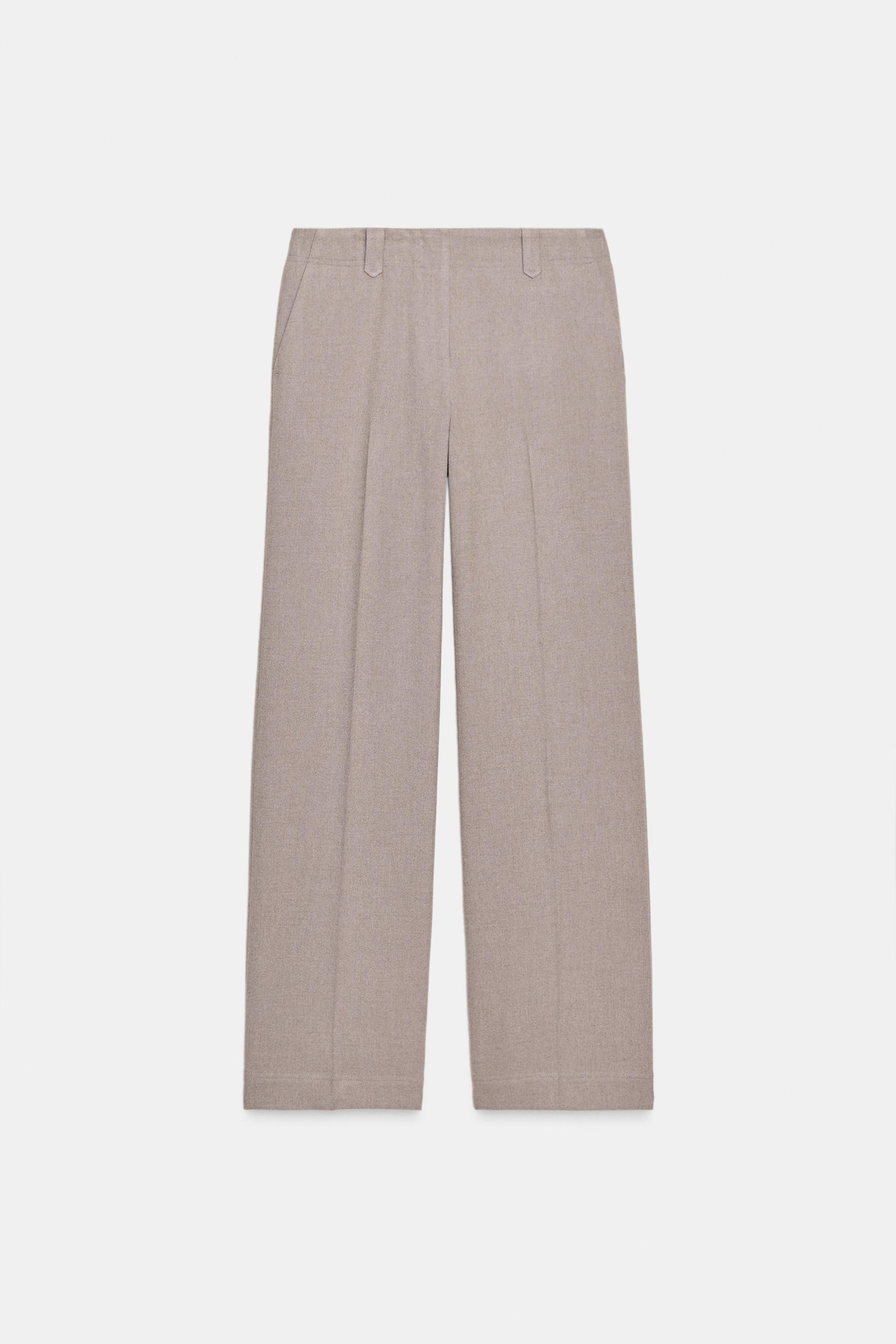 MID-WAIST STRAIGHT-LEG TROUSERS | Zara UK