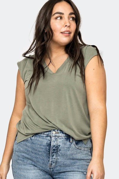 The Favorite Luxe Essentials V-Neck Tee | Gibson