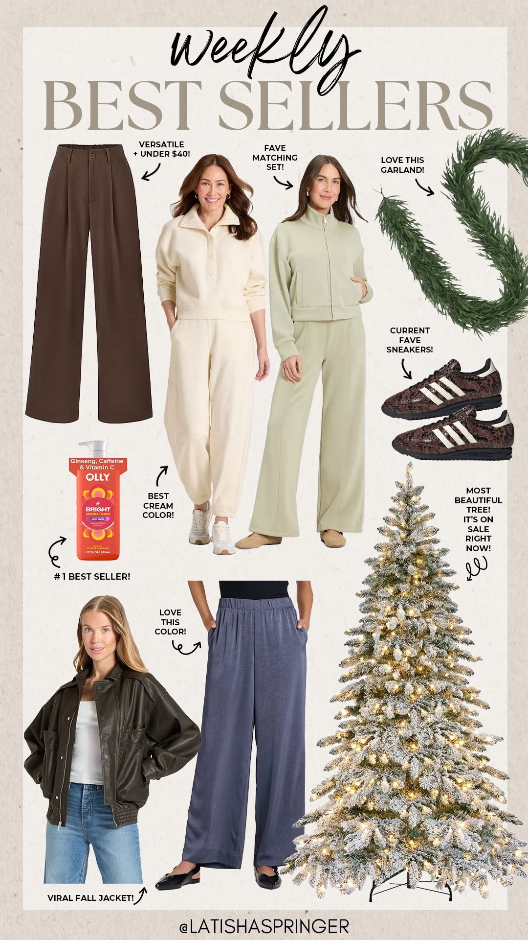 Last week’s best sellers! 

#bestsellers

Best sellers. Target fashion. Target matching fall set. Walmart fashion. Viral bomber jacket. Vital Christmas tree. Beautiful flocked Christmas tree  

#LTKHoliday #LTKSeasonal #LTKStyleTip