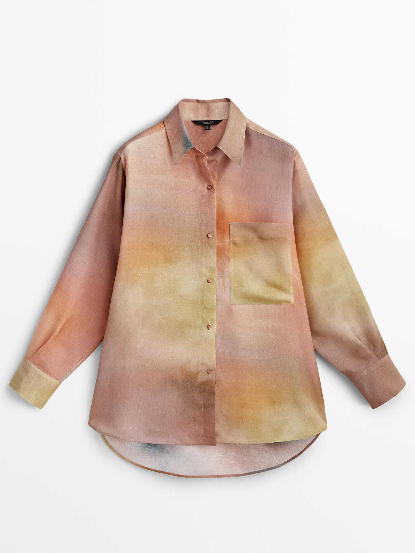 Printed shirt with pocket | Massimo Dutti US