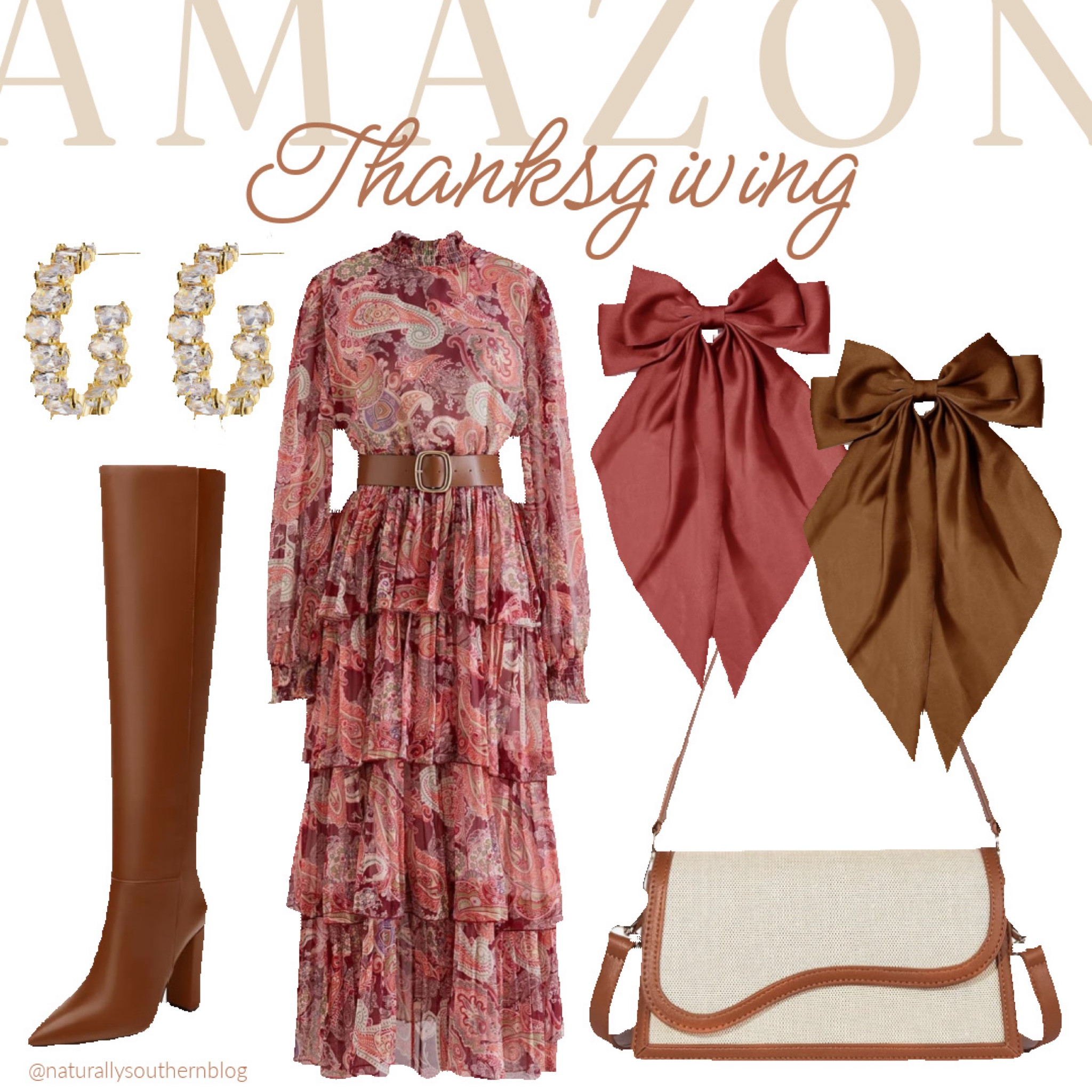 Fall is almost done already 😢 we already half way through October! But that means thanksgiving is right around the corner. This outfit is perfect for a little glamor for your thanksgiving dinner or even for fall family photos. These colors would look so pretty with all the fall foliage and loving this chocolate brown trend. 

#LTKFindsUnder100 #LTKSeasonal #LTKHoliday
