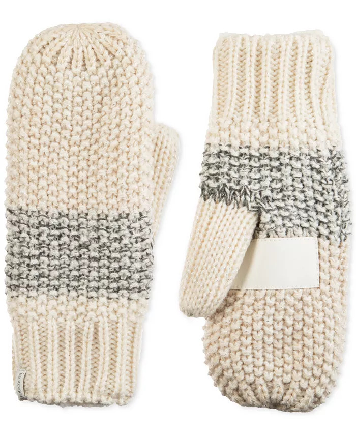 Isotoner Signature Women's Acrylic Knit Lurex Mittens - Macy's | Macy's