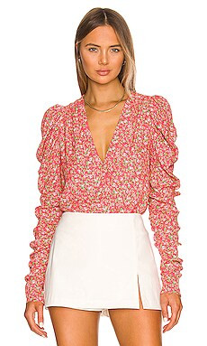 AFRM Danna Bodysuit in Red Ditsy from Revolve.com | Revolve Clothing (Global)