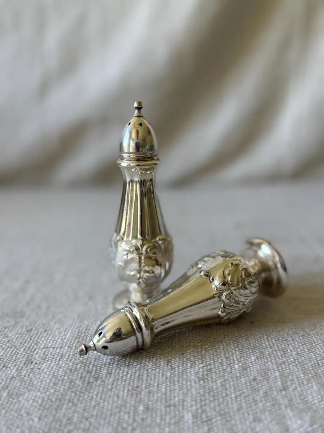Georgian Revival Silver-Plated Salt & Pepper Shakers | Etsy (US)