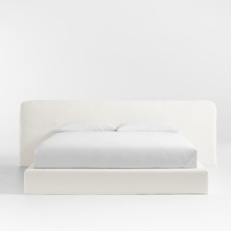 Ever White Slipcover King Bed by Leanne Ford + Reviews | Crate & Barrel | Crate & Barrel