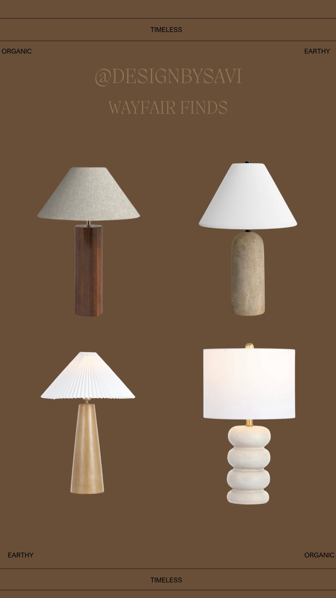 Wayfair lamp finds 🤎

Lamps
Table lamp 
Decor 
Wayfair home
Home decor 
Wayfair home finds 

#LTKstyletip #LTKhome