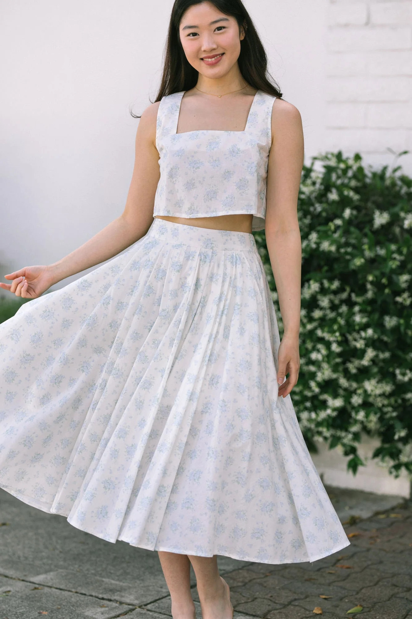 Mindy Floral Skirt Set | Morning Lavender