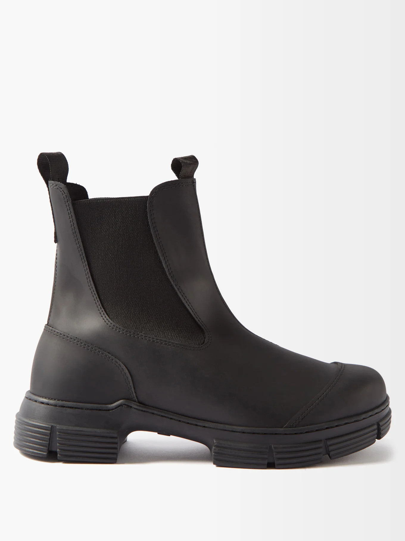 Chunky recycled rubber-blend Chelsea boots | Ganni | Matches (UK)
