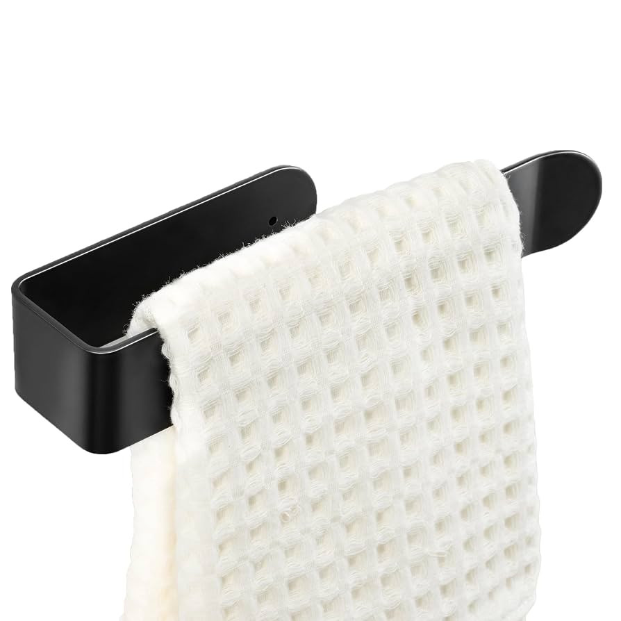 8 Inch Hand Towel Holder, Self Adhesive Towel Bar for Bathroom, Rustproof Aluminum U-Shape Towel ... | Amazon (US)