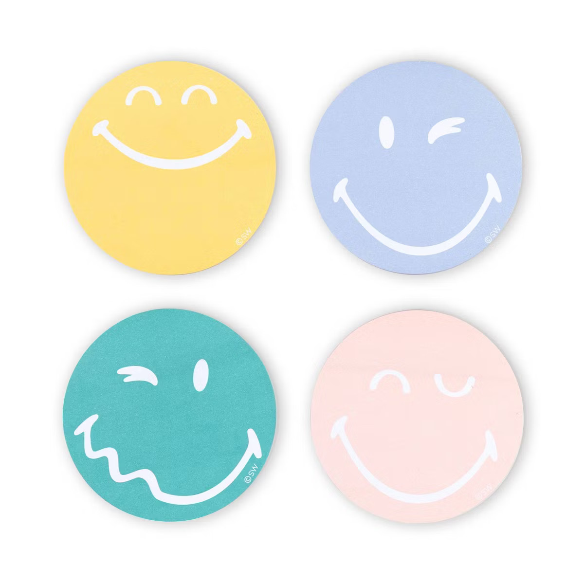 Yoobi SmileyWorld 4pk Sticky Note Set Smiley | Target