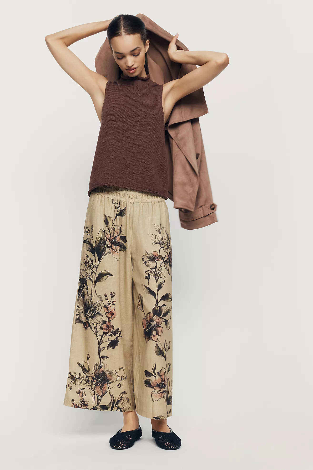 Somerset Pull-On Pants: Printed Linen Cotton Edition | Anthropologie (US)