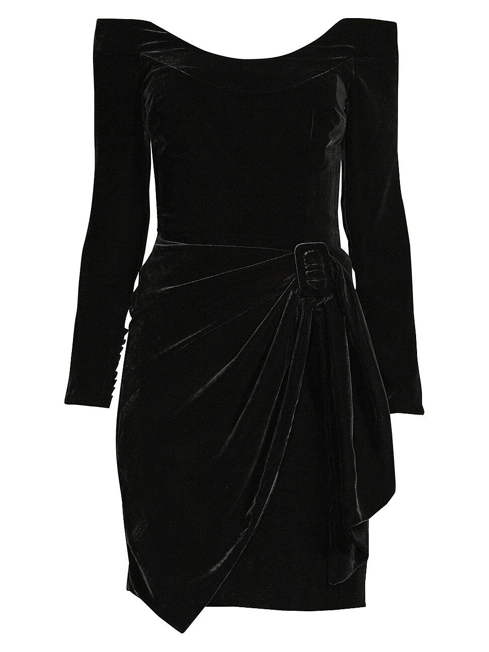 Flor et. al Women's Sara Velvet Off-The-Shoulder Sheath Dress - Black Velvet - Size 8 | Saks Fifth Avenue
