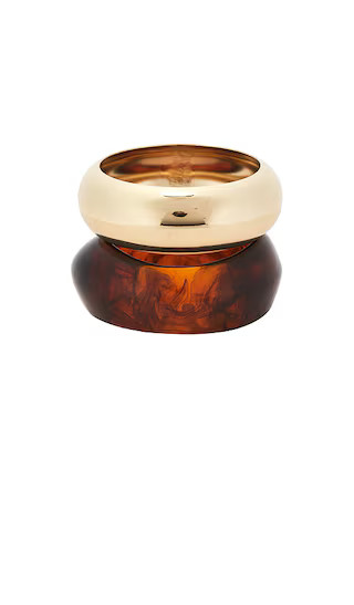 Chunky Bangles Set Of 2 in Amber & Gold | Revolve Clothing (Global)