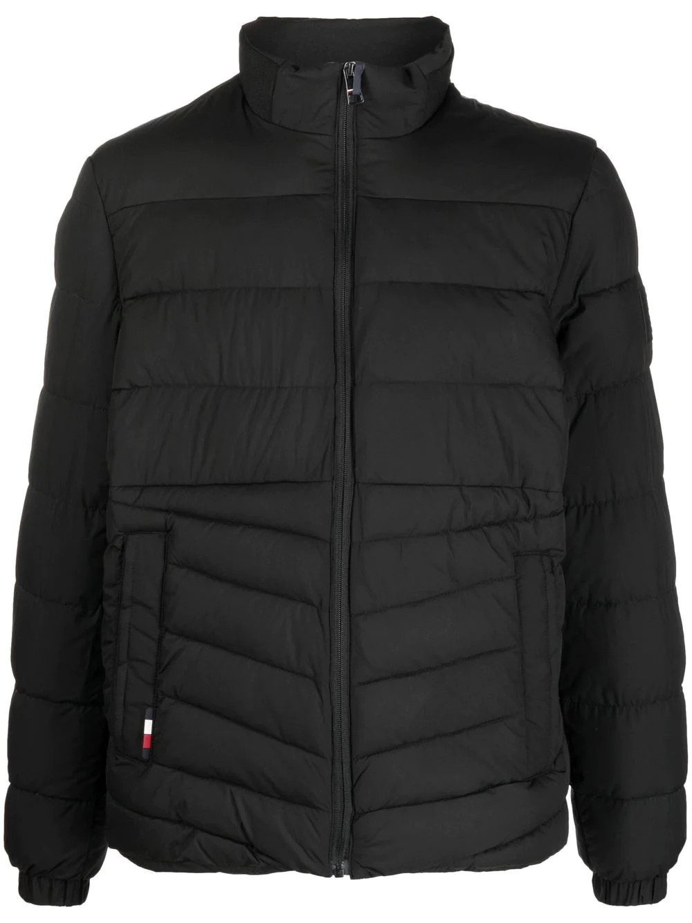 Tommy Hilfiger zip-up quilted jacket - Black | Farfetch Global