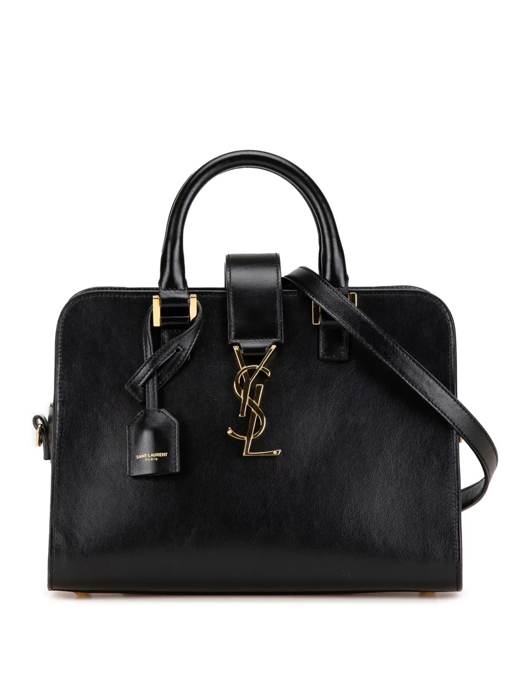 Saint Laurent Pre-Owned 2010 Baby Monogram Cabas Satchel | Black | FARFETCH BB | Farfetch Global